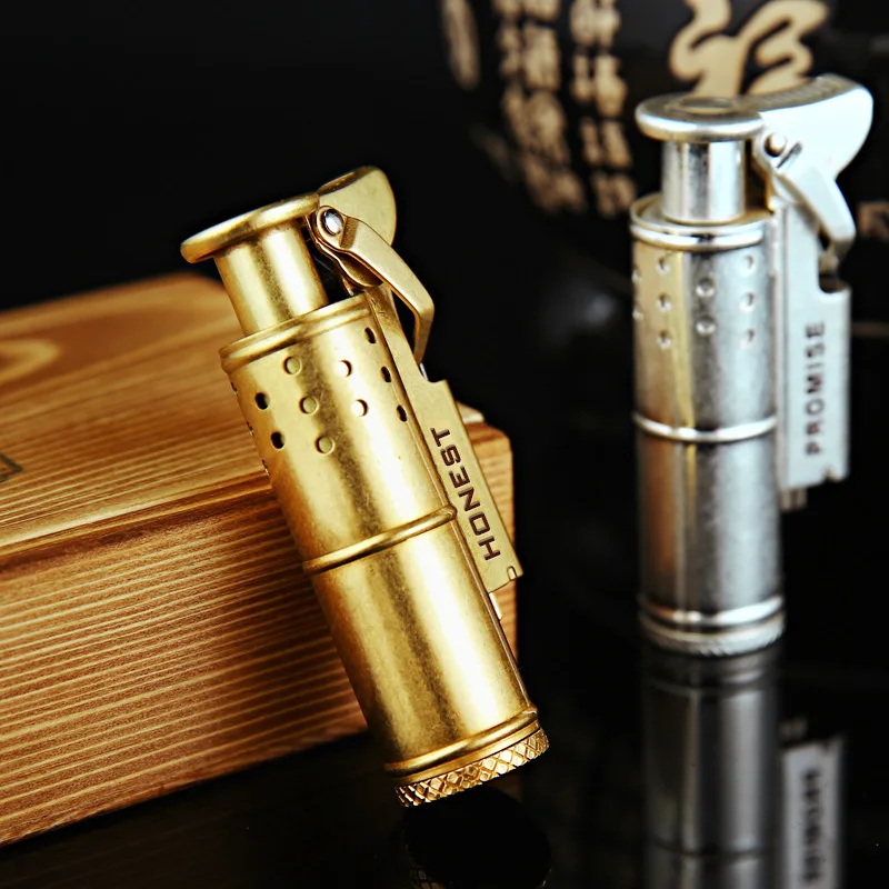 

1pcs HONEST New retro vintage trench lighter LIGHTER Creative ignition nostalgic isqueiro as smoking accessary