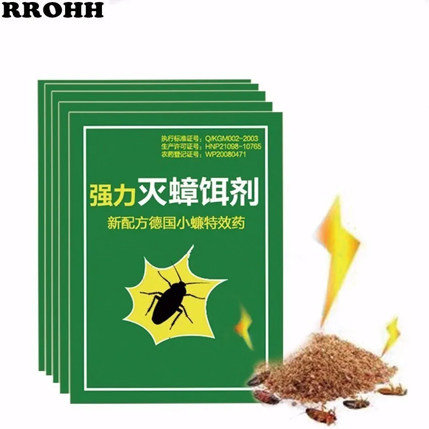 

50PCS Newest Powerful Powder Cockroach Killing Bait Insecticide Repellent Russian Cockroaches Killer Repeller Trap Pest control