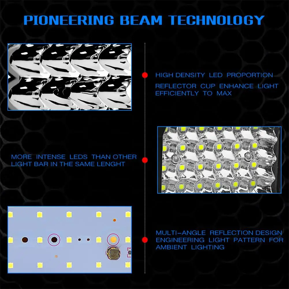 2 шт./4 шт. автомобильная лампа 4 дюйма 72 Вт 4 ряда Светодиодная лента светильник s вне автомобиля Топ Ремонт Светильник бар Рабочая лампа для вождения автомобиля тягач
