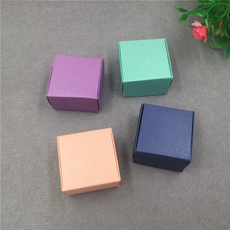50Pcs/Lot Paper Handmade DIY Box Colorful Cardboard Cookies Candy Gift Package Cases Wedding Birthday Festival Cake Supplies | Дом и сад