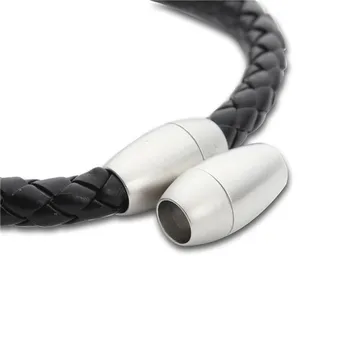 

10pcs/lot Hole 7mm Dull Silver Copper Magnetic Clasps For Round Leather Cord Bracelet DIY Findings F1990