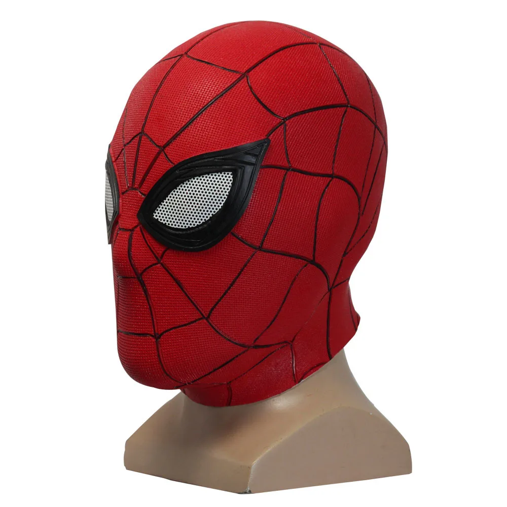 Черная маска для косплея Человека-паука вдали от дома, маска Человека-паука, черная маска + костюм с патчем, реквизит для Хэллоуина, вечерние