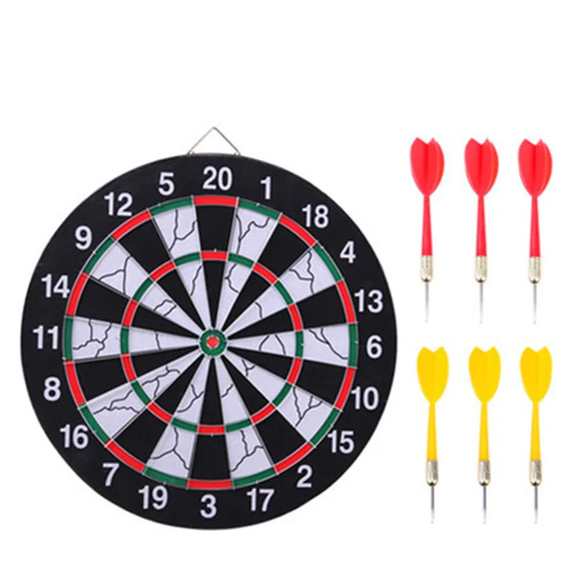 

5sets indoor 12/15/17 inch sport double target dart magnetic flocking dartboard board double thickening for wholesale