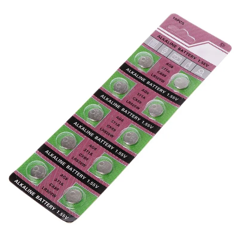 

10PCS Alkaline Battery AG6 1.55V Button Coin Cell 371 SR920SW LR920 SR927 171 370 L921 LR69 SR920 Watch Batteries F42D