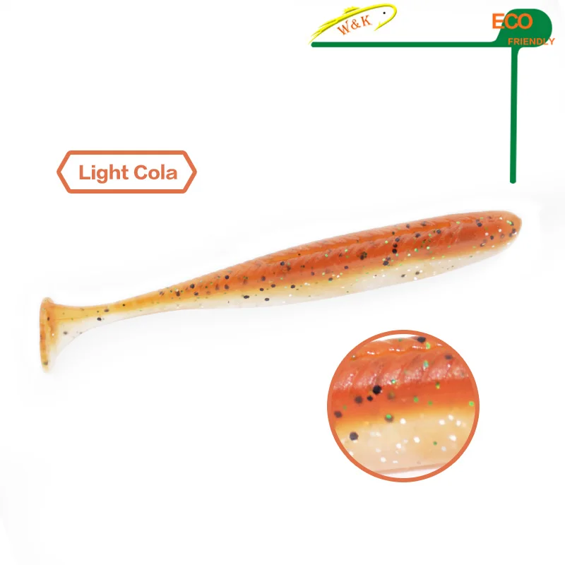 W& K Марка мягкие приманки 9 см 10 шт./пакет River Рыбная ловля искусственный PESCA подачи Стрипер бас минтай сюрприз# J1603-090 - Цвет: Light Cola