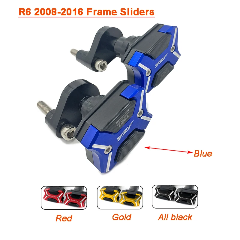 NEW For YAMAHA YZF R6 2008-2016 R6 Road Race Track Motorcycle CNC Frame Slider Crash Engine Protective Pad Side Shield Protector (6)