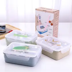 Фантастические Кухня 2017 двойной Bento Box Еда фрукты контейнер Bento Box Подходит для микроволновой печи Столовая посуда набор