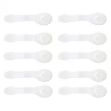 Protection from Children 10pcs/Lot Plastic Drawer Door Cabinet Cupboard Toilet Lock Straps Baby Child Safety Locks 1 pcs 10 pcs
