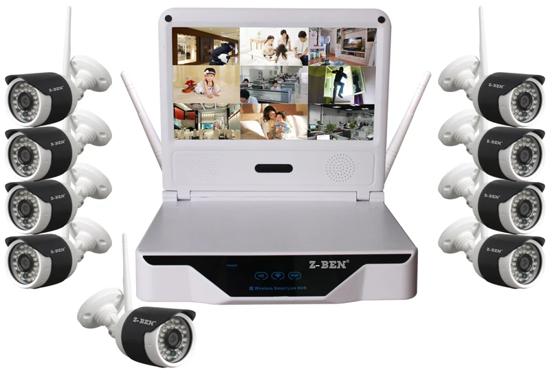 

Z-BEN 9CH IR HD Security Wifi Wireless IP Camera System 960P CCTV Wifi Cameras Video 1080P NVR Surveillance CCTV KIT With DVR