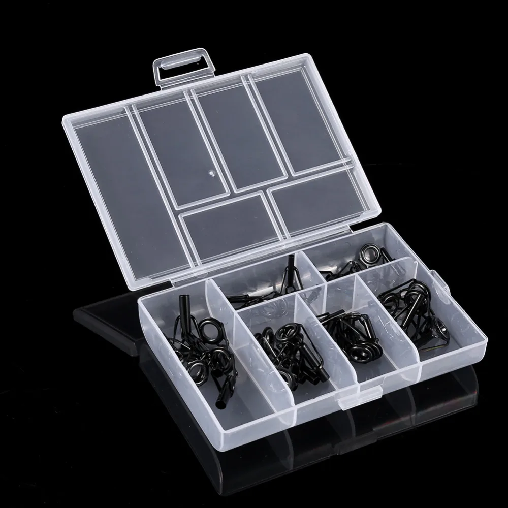 1 Set 30pcs Fishing Rod Guide Tip Kit With Storage Case Mix Sized