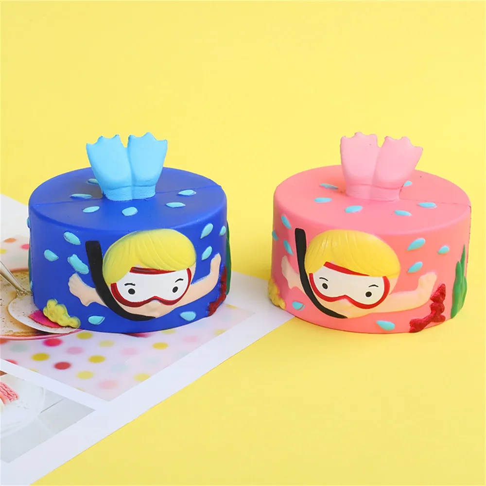 9 см Jumbo мультфильм Diver торт супер замедлить рост Squeeze снятие стресса игрушечные лошадки головоломки игрушка
