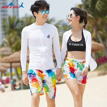 

zipper quick-drying long-sleeved snorkeling suits diving suits split female swimsuit outdoor surfing jacket sun suits