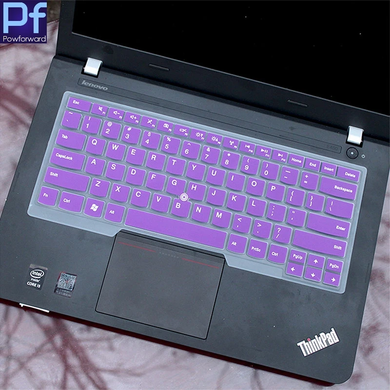 14 дюймов чехол для клавиатуры ноутбука протектор для lenovo ThinkPad E475 E480 T440 T450 T460 T470 T480 E455 E465 L470 R480 S I P - Цвет: purple
