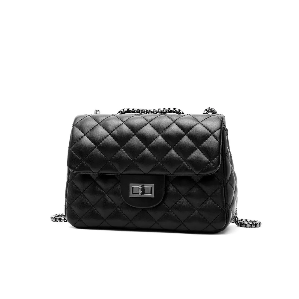 

2018 New Fashion Sheepskin Messenger Chain Bags Brand Rhombic Women Tote Clutch Bag Winter Handbag Crossbody Bag Bolsos Mujer
