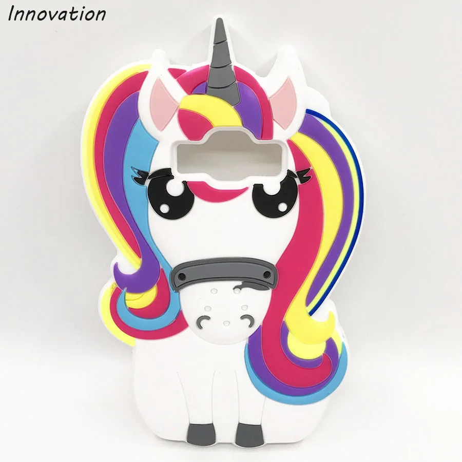 3D Cartoon Phone Case For Samsung Galaxy Core Prime G360 G3606 G3608 G3609 G361F G360H G360F LTE SM-G3606 G361H Silicone Cover - Цвет: Pony Unicorn