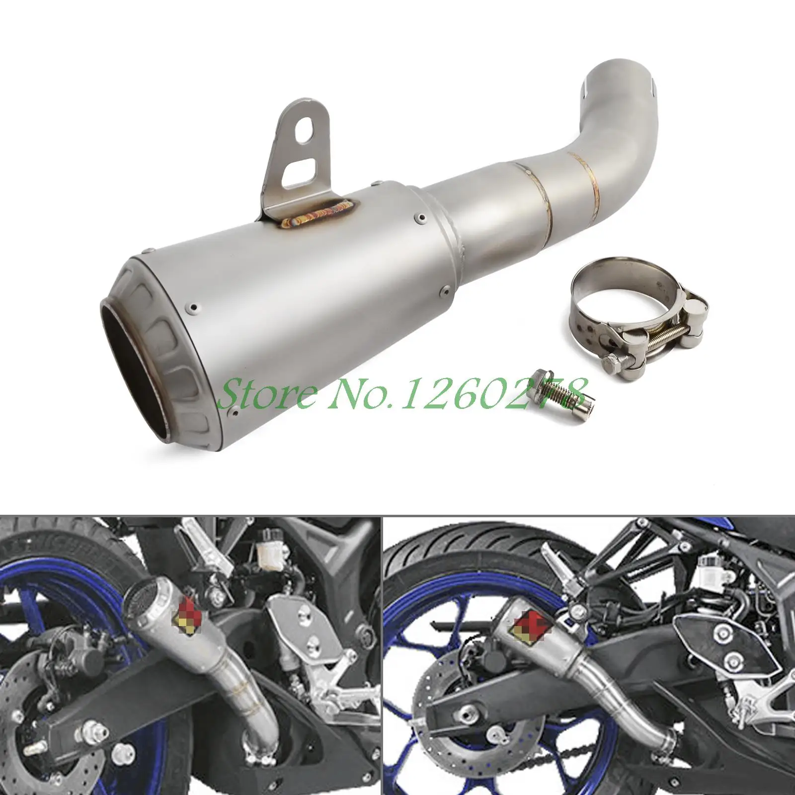 

For Yamaha YZF R3 R25 MT03 2015 2016 2017 2018 Stainless Steel Slip On Exhaust S-Y2SO11-AHCSS