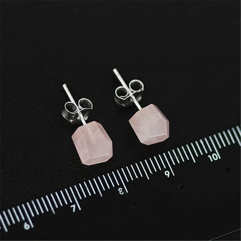 Женские серьги гвоздики из серебра 925 пробы с натуральным камнем|stud earrings|earrings