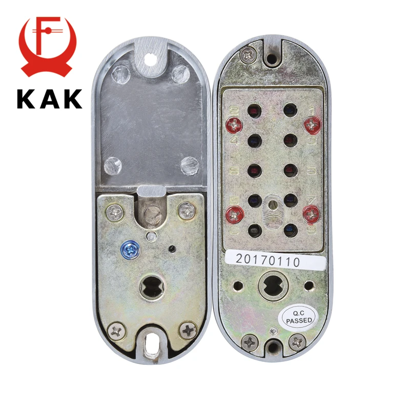 KAK Zinc Alloy Keyless Door Lock Mechanical Combination Lock Safety Code Lock for Doors Handle Door Hardware Lock Furniture