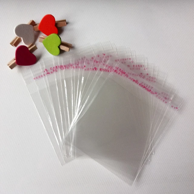 Pochettes en plastique transparentes auto-adhésives