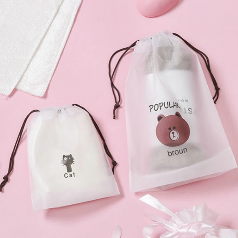 

20PCS Plastic Gift Bag Packaging Jewelry EVA Matte Drawstring Pouch Towel Cloth Storage Shoe Party Wedding Gift PE Plastic Bags