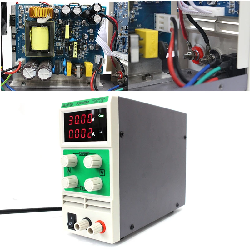 KUAIQU мини импульсный источник питания постоянного тока 110/220V лабораторный Цифровой Регулируемый источник питания 30V 60V 3A 5A 10A 3010D