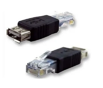 

200pcs usb female to 8 pin RJ45 CONNECTOR ADAPTER AF A Female Adapter Connector Laptop LAN Network