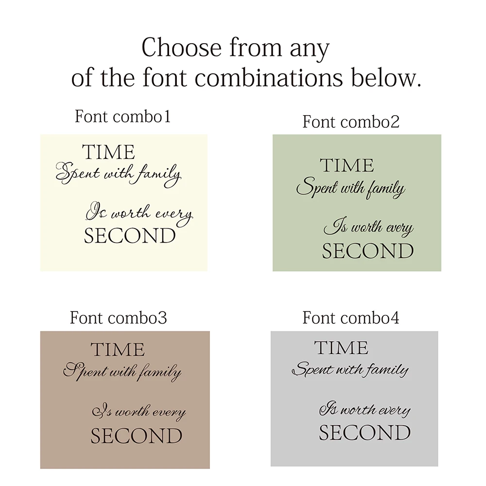 Time spent with family is worth every second Wall Sticker Living Room Bedroom Family Love Quote Photo Frame Wall Decal Vinyl Art (2)
