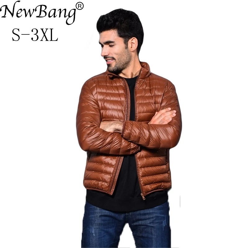Down Jacket Men NewBang Brang Ultralight Stand Collar Winter Feather Windbreaker Lightweight Warm Thin Parka