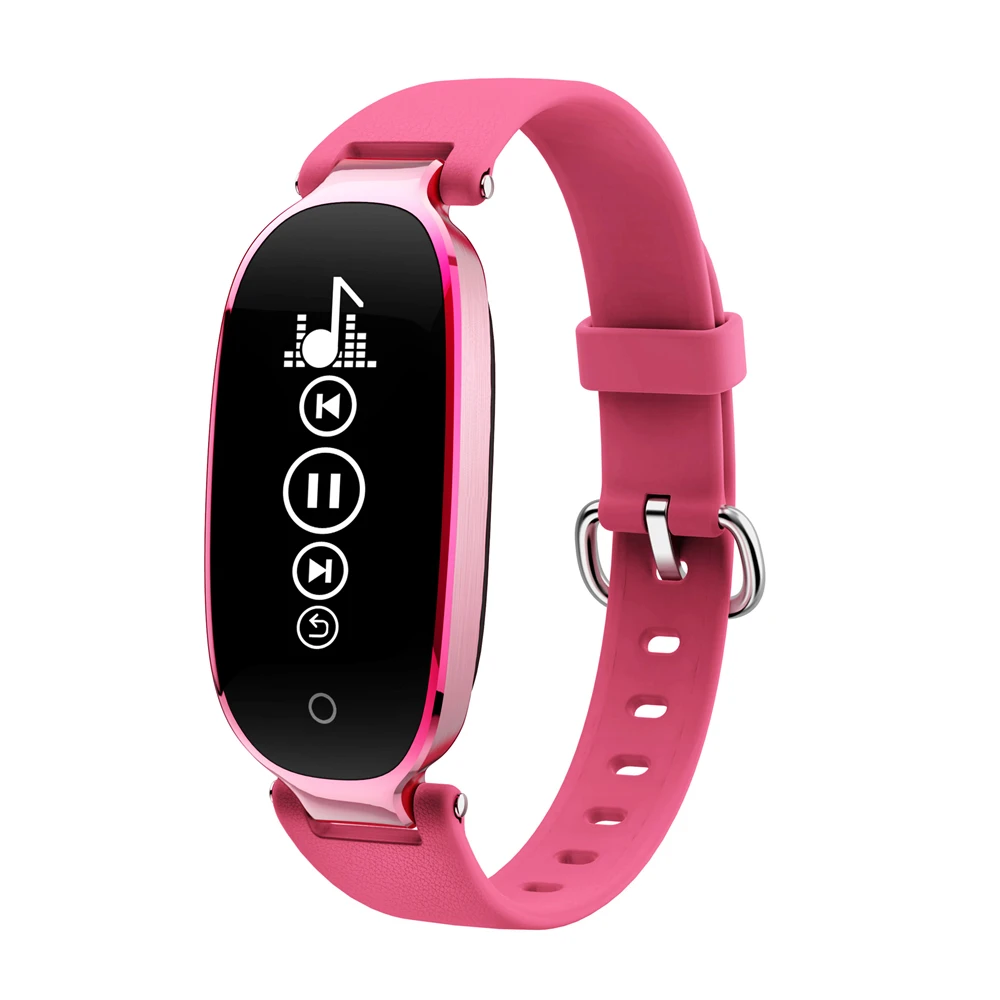 Модные умные часы для женщин, умные часы для девушек, сердечный ритм, кровяное давление, Bluetooth, браслет для здоровья, для телефона, Android, IOS - Цвет: Red