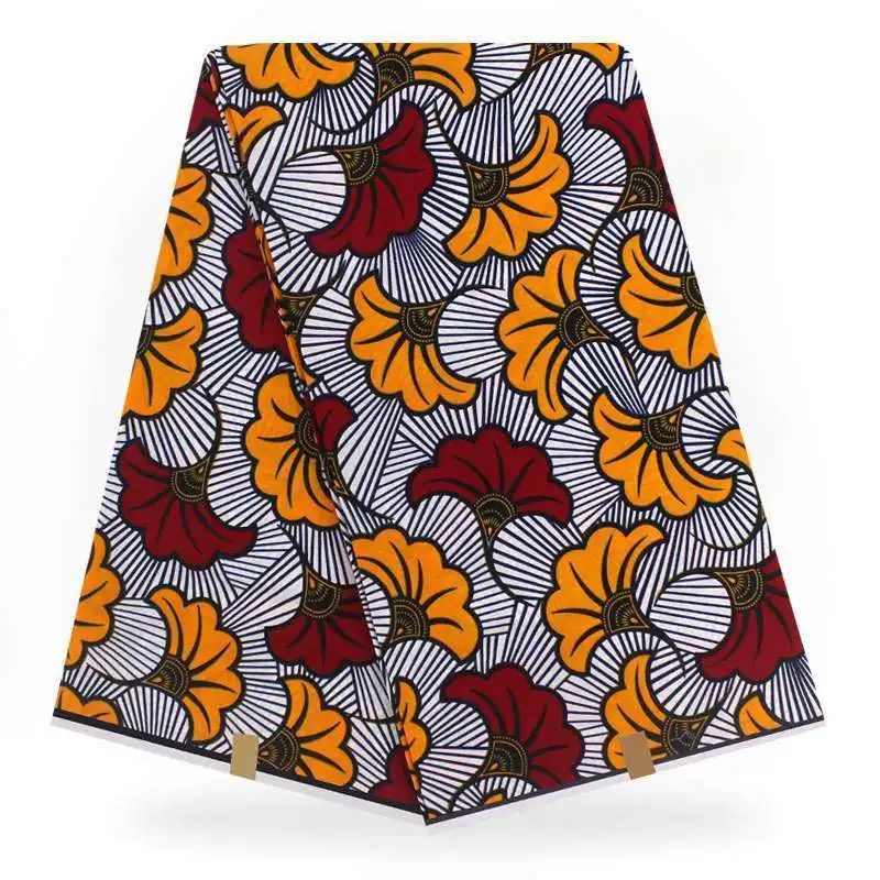 

new beautiful nigerian African wax printed fabrics veritable wax style real wax wrappa ankara Africa dutch for lady