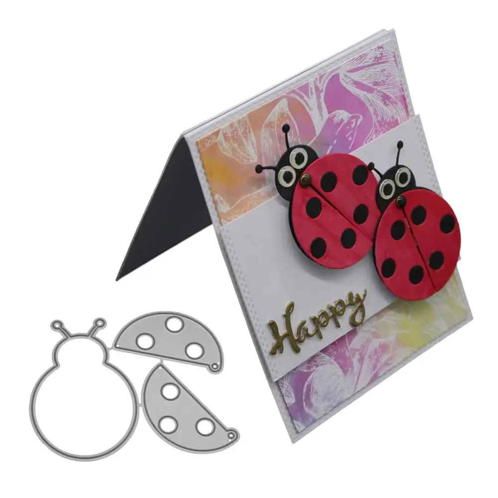 

Ladybug Cutting Dies For Scrapbooking 3D Metal Stamps Craft Embossing Album Paper Card Decoration Stencil Template
