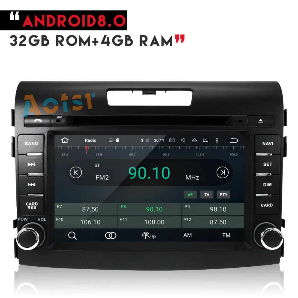 Discount 2 din Car Radio dvd GPS Android 8.0 For Honda CRV 2012 2012 2014 2015 2016 CR-V Car Radio GPS Navigation PX5 4Gb+32G Octa-Core 3