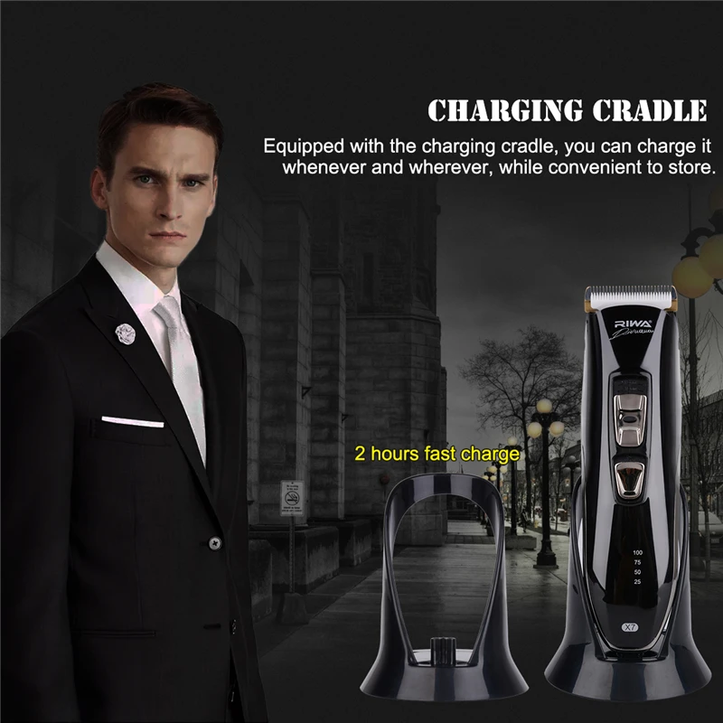 Original Riwa X7 Fast Charge Electric Washable Hair Clipper Professsional Rechargeable Hair Trimmer with Titanium Ceramic Blade original riwa x7 fast charge electric washable hair clipper professsional rechargeable hair trimmer with titanium ceramic blade