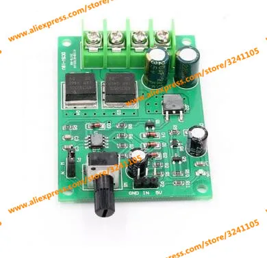 

Free ship DC5-18V DC motor speed controller DC5-18V high power PWM permanent magnet small motor stepless speed control board 15A