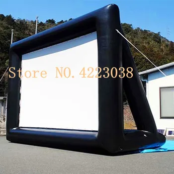 Cheap Free Shipping Free Blower 6mx4m Inflatable Movie Screen Inflatable Rear Projection Movie Screen Inflatable Film Screen