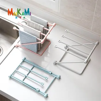 

MAIKAMI Foldable Vertical Rags Kitchen Towels Hanger Table Storage Rack Cup Holder Racks Dropshipping