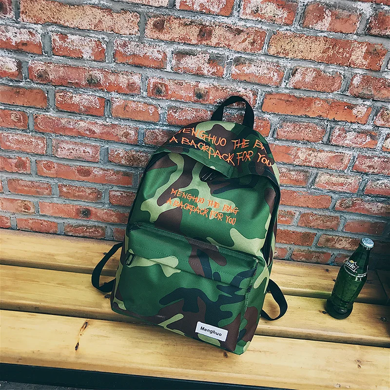 Menghuo New 2017 Camouflage Women Men Canvas Backpack Female Teenage Girl School Bag Boy Cool Laptop Male Travel Bagpack Mochila (33)
