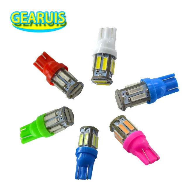 100x новый 7014 светодиодный T10 белый 10 SMD 168 194 W5W 10SMD светильник на танкетке лампа DC12V
