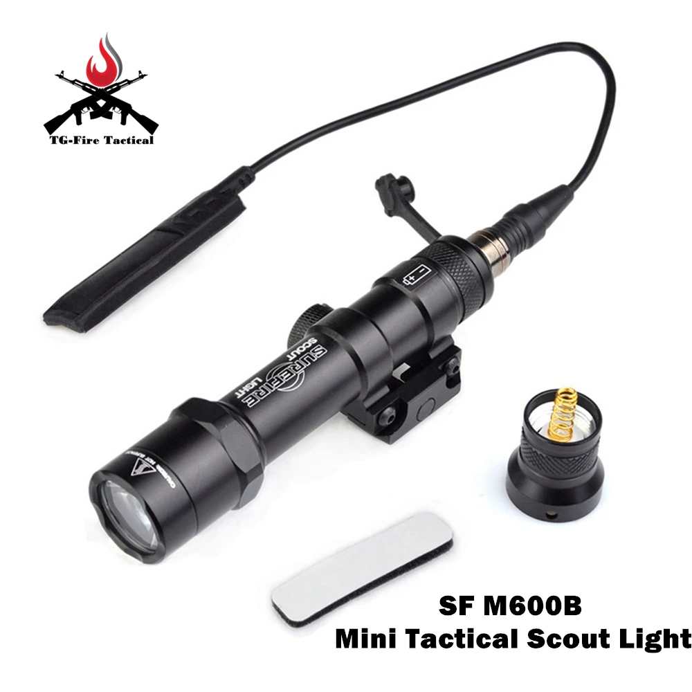 

Element Softair Tactical M600 M600B Mini Scout Flashlight Tactical Weapon Light Surfire Hunting Light 470 Lumen LED