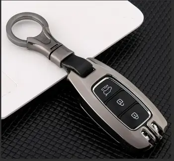 

Car Galvanized Alloy Key Case Cover Shell For Hyundai Ix35 Solaris Azera Elantra Kona Kauai Accent Palisade Santa Fe Grandeur