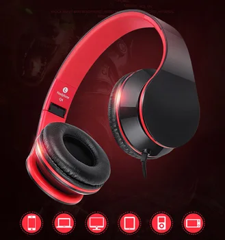 

3.5mm wired stereo headphones 7.1 Surround sound, noise cancelling gaming headset with mic for pc laptop smartphones iPhone