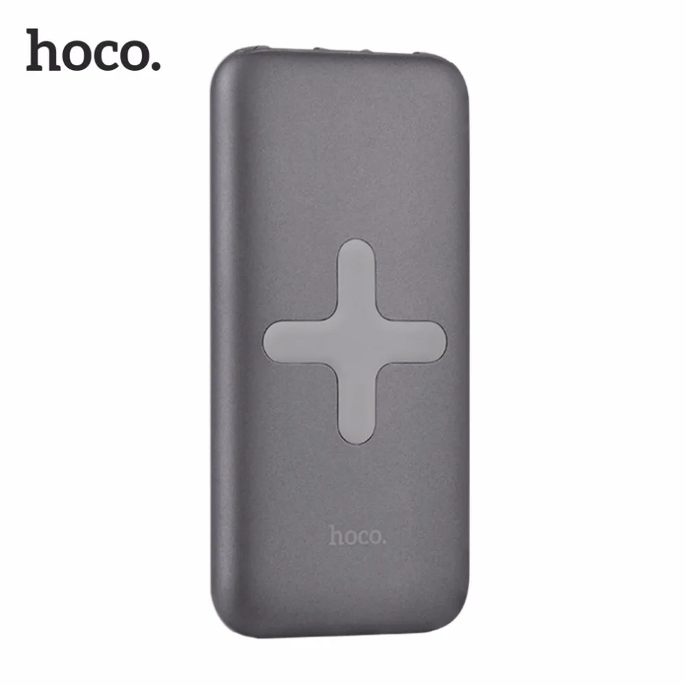 HOCO 8000mAh Wireless Charging Base Power Bank Portable Charger USB Charging Backup Battery For Almost Moblie