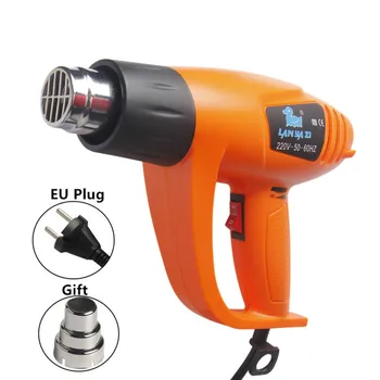 

LANYAZI Heat Gun 2000W Hot Air Gun Soldering 220V Dual Adjustable Temperature Plastic Welding Kit EU Plug Power Tools