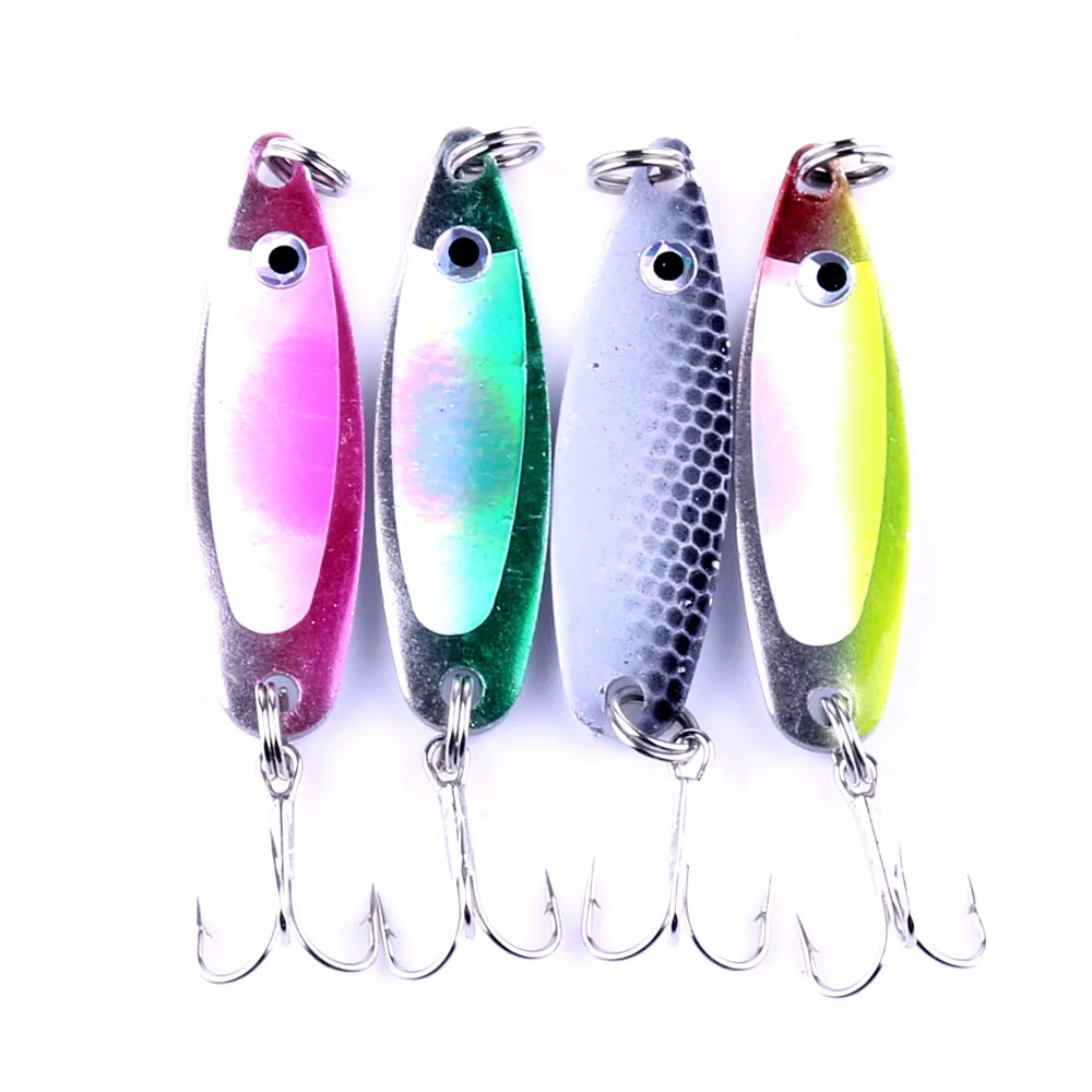 

5cm 6.5g Laser Reflective Metal Jig Spoon Spinner Lure Hard Bait Artificial Lures with Hook Fish Tackle SP006
