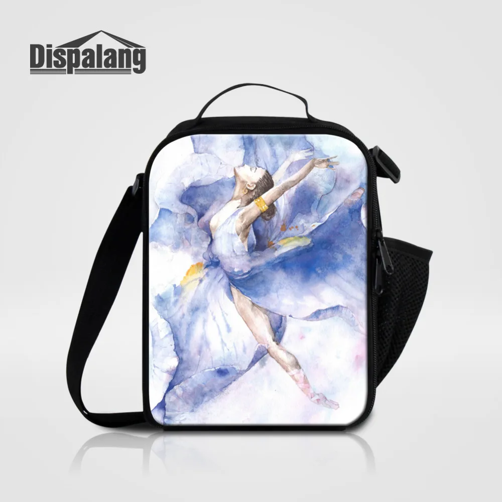 Térmico para as Mulheres Lunchbags com Zipper Dispalang Flor Ballet Meninas Tote Isolados Almoço Bolsa Crianças Cooler Lancheira