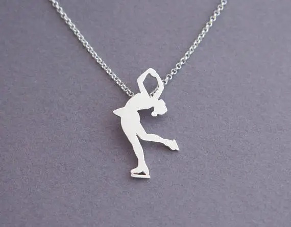

Figure Skating Necklace - Ice Skating Jewelry