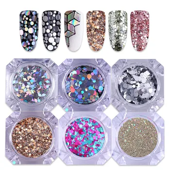 

Nail Glitter Powder Sequins Paillette Nail Art Decoration Nail Flakies Mixed Size Nail Art Decoration