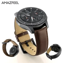 Спортивный ремешок для samsung Шестерни S3 Frontier классический браслет браслеты Замена натуральная кожа ремень из натуральной кожи