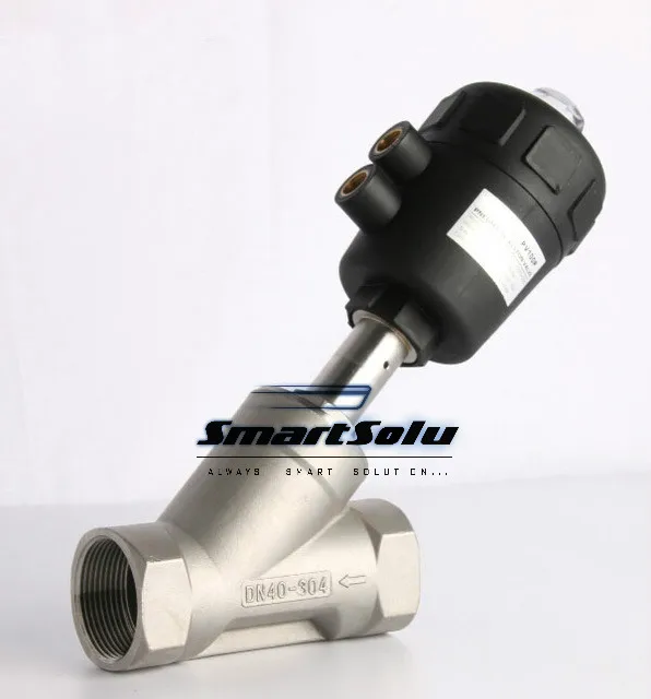 

1 1/2 inch " 2/2 Way single acting angle seat valve normally closed pneumatic angle seat valve 63mm actuator