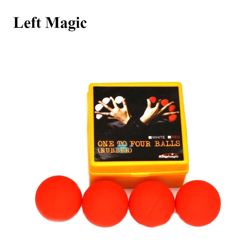 

Best One Ball To Four Magic Tricks( White / Red) Soft Rubber Multiplying Balls Stage Magic Props Magic Sets Magician Accessori